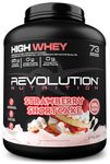 Revolution Nutrition, High Whey, Protein Powder, Whey Isolate, Superior Formula, Gluten Free, Lean Muscle Mass For Men & Women, 25g of Protein Per Scoop, 2.7kg, 73 Servings (Strawberry Shortcake, 6 Pound)