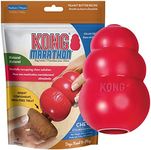 KONG Classic Stuffable Dog Toy Marathon Peanut-Butter-Flavored Treats (2 Pack) - Fetch & Chew Toy for Dogs - with Dog Toy Filler Treat - for Hours of Fun & Enrichment - for Medium Dogs