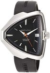 Hamilton Men's Black Rubber Band Steel Case Automatic Analog Watch H24555331