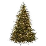 National Tree Company Pre-Lit 'Feel Real' Artificial Full Christmas Tree, Green, Frasier Grande, White Lights, Includes Stand, 6.5 Feet