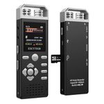 ESCYTEGR 80GB Digital Voice Activated Recorder 1536KBPS Audio Voice Recorder with Playback Recording Device Dictaphone Sound Tape Recorder with Password Protection for Lectures,Meetings