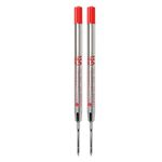 Monteverde Fine Point Capless Gel Refill for Parker Ballpoint Pens - Red (Pack of 2)