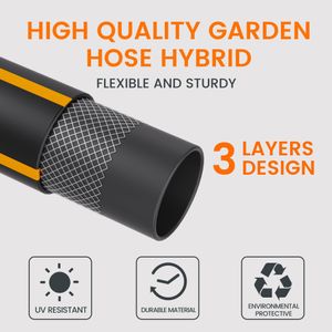 Giraffe Tools Retractable Wall Mounted Hose Reel, 35+2m, 7-in-1 Nozzle, Grey