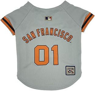 MLB SAN Francisco Giants Vintage Throwback Jersey for Dogs & Cats in Team Color. Comfortable Polycotton Material, Small