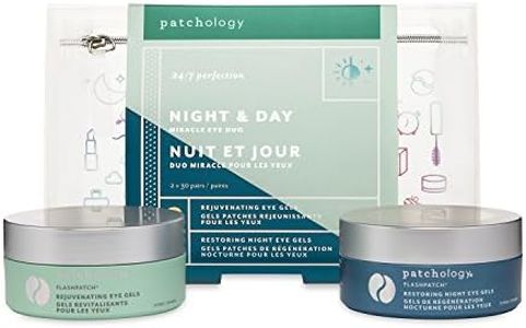 Patchology Night & Day Under Eye Patches (60 Pairs) - Eliminate Dark Circles, Puffy Eyes & Wrinkles - Premium Collagen & Retinol Masks for Brightening, Refreshing, Anti-Aging & Ultimate Hydration