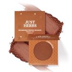 Just Herbs Nourishing Pressed Bronzer Liquorice + Cica for Face Makeup 3.5g (Cinnamon, 3.5)