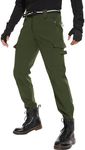 MOURCE Warm Winter Pants for Men Waterproof - Ripstop Breathable Outdoor Work Pants Army Green