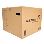 W.E. Roberts 5 Strong Extra Large Cardboard moving Boxes. Packing boxes for moving house with Printed Room List and Carry Handles 52cm x 52cm x 40cm cardboard Boxes