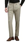 Louis Philippe Men's Mid Rise Regular Work Utility Pants (LPTFMRGBF23034_Beige