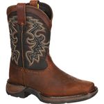 Durango Kids' DWBT049 Western Boot, Tan Black, 4.5 US Big Kid