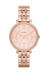 Fossil Jacqueline Analog Rose Gold Dial and Band Women's Stainless Steel Watch-ES3546