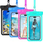 Karvense Waterproof Phone Pouch, 4 Pack Waterproof Phone Case/Holder for iPhone 15 14 13 12 11 Pro Max XR SE, Samsung Galaxy, Pixel, Universal Cellphone Dry Bag for Vacation, Beach, Shower, Snorkeling