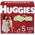 Diaper Pants Size 5 - Huggies Little Movers Slip On Diaper Pants, 128ct, One Month Supply