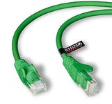 rhinocables CAT6 High-Speed Gigabit Ethernet Patch Network Cable for LAN — Snagless Cable with RJ45 Connector Lead — for Internet, Router, Modem, Smart TV, PC & Laptop (10m, Green)