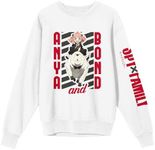 Spy X Family Anya & Bond Crew Neck Long Sleeve Adult White Sweatshirt-Small