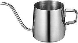 Long Narrow Spout Coffee Pot (8.7 Oz) Small Fine Stainless Pour Over Drip Coffee Pot Gooseneck Tea Kettle (Silver, 250ML)