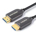 SOEYBAE Fiber Optic HDMI Cable 100M, Fiber HDMI Cable 2.0 Supports 4K@60Hz,18Gbps, 4:4:4, HDR, Dolby, Vision, HDCP2.2, ARC, 3D,Suitable for TV LCD Laptop PS3 PS4 Projector Computer,Cable HDMI