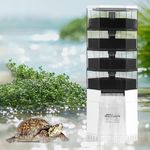 VeftBltrem Turtle Tank Filter 1000L/H, 4-Layer Quiet Aquarium Filter with 360° Suction & Water Change, Low Water Level 3cm External Fish Tank Filter for 50-200L Turtle Tank Accessories