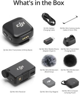 DJI Mic Mini Wireless Lavalier Microphone – Compact Clip-On Audio