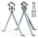 14 Inch Heavy-Duty Antenna Wall Mount,Windproof Stand Off Wall Mast Mount Clamps,1 Pair with Expansion Bolts (1 Pair Mount ( 3-Leg + 2-Leg), 14 Inch)