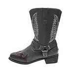 Leather Cowboy Boots for Women Low 