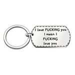 AGR8T Valentine Key Ring Inspirational Jewelry For Boyfriend Girlfriend Women Girl - I Love Fucking You I Mean I FUCKING Love You