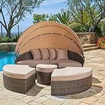 SUNCROWN Outdoor Patio Round Daybed