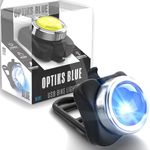 OPTIKS-Blue Rear Bike Light: 220 Lumens - USB Rechargeable -10hr Max - Water Resistant - 5 Modes - Blue/Blue Strobe LED - Back Lights for Bicycles Seat Post