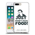 Head Case Designs Officially Licensed Friends TV Show Joey Food Quotes Soft Gel Case Compatible With Apple iPhone 7 Plus/iPhone 8 Plus