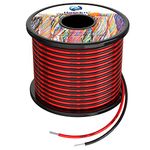 1.3mm² 16 awg Silicone Electrical wire Cable 20Meters [Black 10Meters Red 10Meters] 16 Gauge Separete wire Hook Up oxygen free Stranded Tinned copper wire High Temperature Resistance Spool