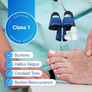 Sports Laboratory Bunion Corrector Set – Silicone Toe Separators, Blue