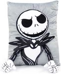 Jay Franco Disney Nightmare Before Christmas Jack 3D Snuggle Plush Pillow - Super Soft Skeleton Pillow - Measures 15 Inches