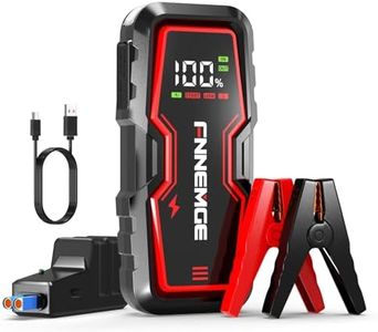 FNNEMGE Car Jump Starter, 3000A Peak 12V Jump Starter Battery Pack(Up to 8.0L Gas & 6.5L Diesel),with USB Charge Output Port,LED Light,HD Large Screen (3000A)