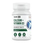 Tata 1mg Calcium + Vitamin D3, Zinc, Magnesium and Alfalfa Tablet Help In Joint Support, Bones Health, Energy Support for Men & Women(Pack of 60 Tablets)