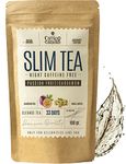 SLIM TEA Night Time Tea Caffeine Free - Detox Tea - Bloating Relief - Gut Health & Calm Tea - Rooibos, Fennel, Star Anise, Cardamom, Dandelion Root, Passion Fruit - Herbal Tea Infusion 100g