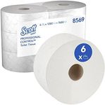 Scott Control Centrefeed Toilet Tissue 8569 - 2 Ply Toilet Paper - 6 Rolls x 1,280 Toilet Paper Sheets (7,680 sheets), White