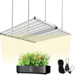 1000W Led Grow Lights, Foldable Full Spectrum Gray Light With LM281B Diodes, 10 Bars Dimmable Daisy Chain Grow Lights, Radiator, 4×4 Ft Core Coverage Commercial Grow Light for Hydroponics