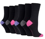 6 Pairs of Sock Shop Everyday Gentle Grip Socks Ladies 4-8 See Multi Variations and Designs (6 x RP07.)