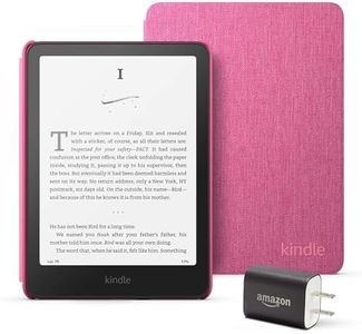 Kindle Paperwhite Essentials Bundle including All-new Kindle Paperwhite (16GB) - Raspberry, Fabric Cover - Raspberry, and Power Adapter