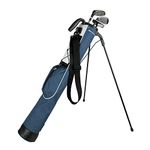 Orlimar Pitch 'n Putt Golf Lightweight Stand Carry Bag, Plaid Poly Azure Blue