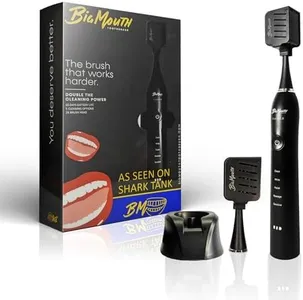 Big Mouth 2.0 Sonic Electric Toothbrush (Black) | High-End Quality Sonic Toothbrush for Adults with Extra Brush Head