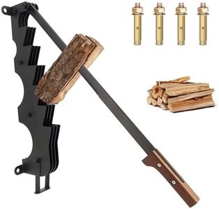 CISSIYOG Kindling Splitter for Wood, Wall Mounted Wood Splitter, Portable Manual Log Splitter, Heavy Duty Log Splitter Wood Splitter for Indoor Outdoor Wall Mounted Wood Maker, Extended 60cm Blade