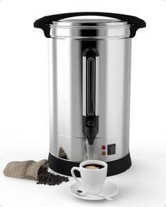 Garvee 120 Cup Fast Brew Commercial Coffee Urn, Food Grade Stainless Steel Large Capacity Coffee Maker Perfect for Church, Meeting rooms, Lounges, and Other Large Gatherings-18 L