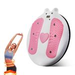 Waist Twisting Disc, Body Shaping Waist Twisting Disc, Twist Waist Disc Board with Counter, Cartoon Model Waist Twisting Board Massage Foot Sole Home Fitness （Pink）