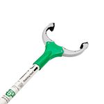 UNGER NT090 NiftyNabber Trigger Grip Litter Picker - Trash Rubbish Picker Grabber 90cm - Multi-Purpose Reacher Grabber Stick - Magnetic Claw with Rubber Grip, Green