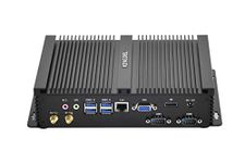 KINGDEL Fanless Industrial Computer, Intel i7 8th Gen. CPU with W-11 Pro, 16GB RAM 512GB SSD, 4xUSB 3.0, HD Port, VGA, 2xCOM RS232, Metal Case