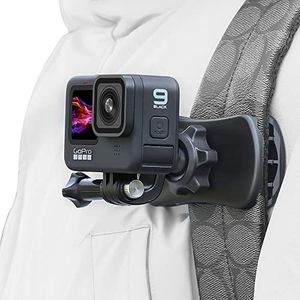 SUREWO 360° Rotation Backpack Strap Mount Quick Clip Mount Compatible with GoPro Hero 13,12,11,10,9,8,7,6,5,4,Fusion,DJI Osmo Action 5 pro/4/3/2,AKASO,Campark,Crosstour Action Cameras