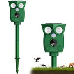 Cat Repellent, Ultrasonic Cat Repellent, Solar Rat Repellent, Cat Deterrent for Gardens UK, Outdoor Animal Deterrent Devices with Motion Sensor for Deer Dog Rabbit Skunk Yard Garden Farm Waterproof