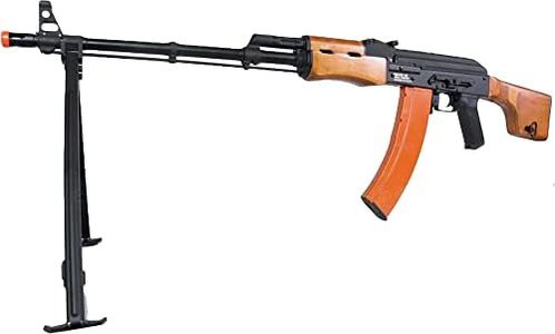Evike Airsoft - CYMA Standard RPK LMG AEG Airsoft Rifle w/Steel Bipod and Real Wood