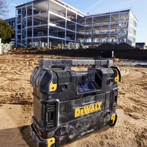 DEWALT TSTAK Radio Charger – Portable Bluetooth Jobsite Speaker